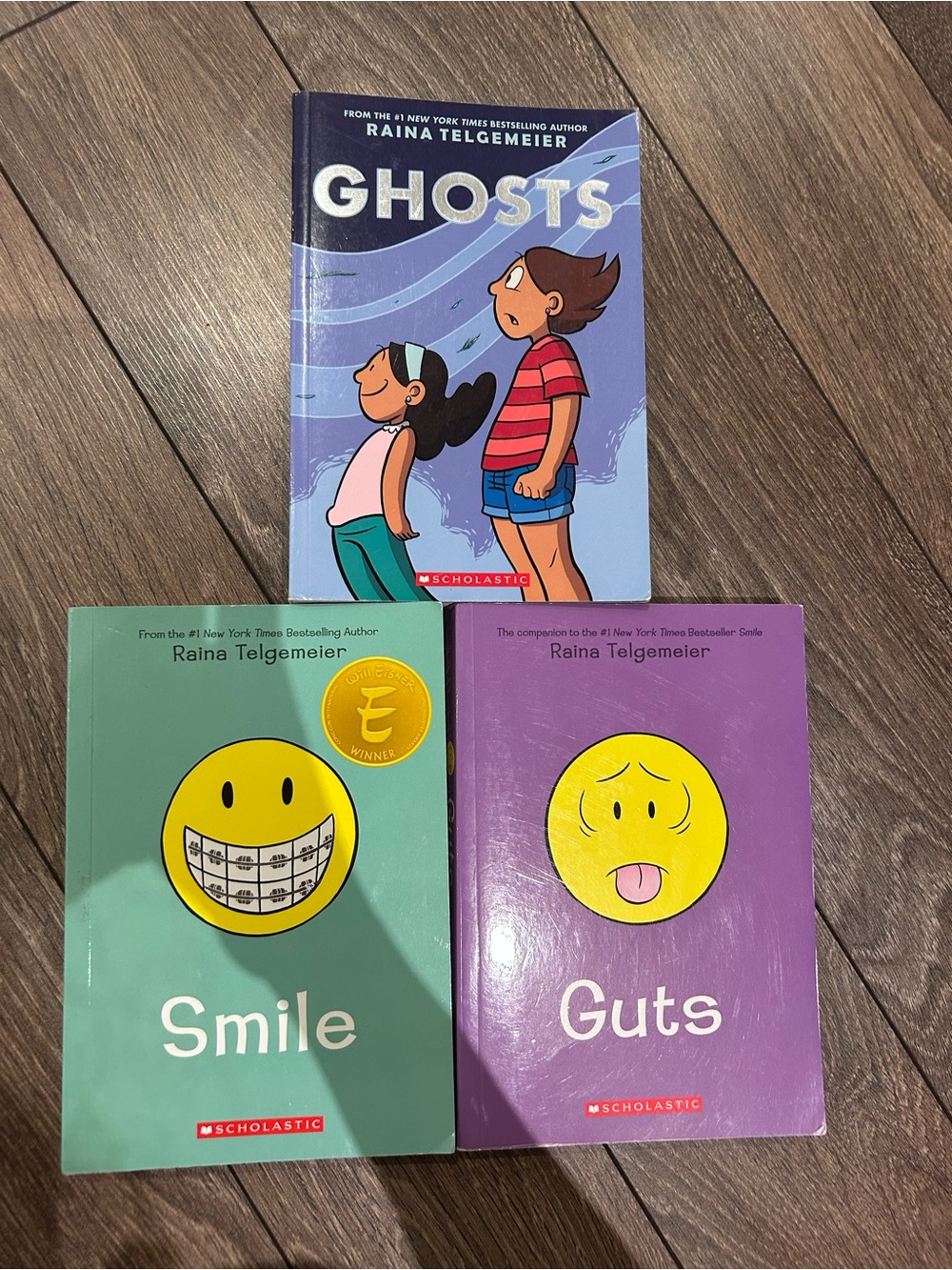 Scholastic Raina Telgemeier Book Set - Blue, Green, Purple